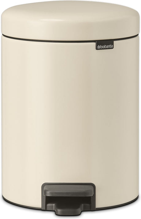 Brabantia Newicon Abfallbehälter – 5 Liter – Badezimmer – sanftes Beige