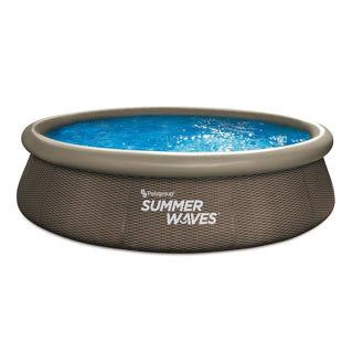 Sommerwellen aufblasbarer Pool rund – ⌀366 x 76 cm – Schwimmbäder – inklusive Filterpumpe – Poolpumpe – Filterkartusche