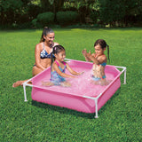 Sommerwellen-Schwimmbecken kleiner Rahmen 122 x 122 x 30 cm rosa | 2 Stk