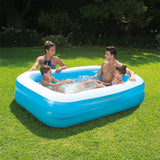 Sommerwellen-Schwimmbecken Familie 2-Ring transparent 200 x 150 x 51 cm | 4 Stück