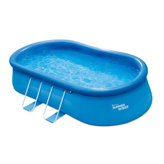 Sommerwellen-Schwimmbecken Schnellset oval 457 x 305 x 107 cm + Filterpumpe