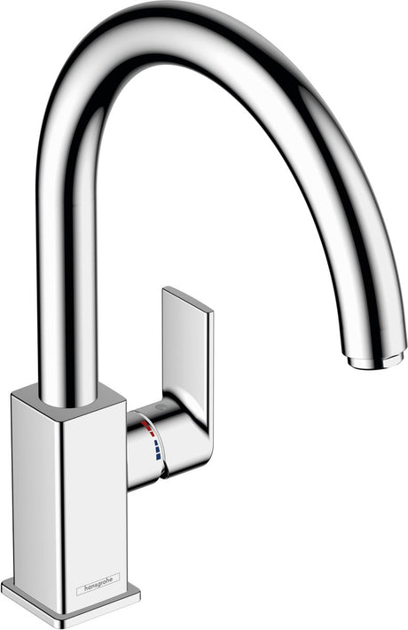 Hansgrohe Lackform M35 – Küchenmischbatterie – Einhebelbedienung – Größe 35 mm – drehbarer Auslauf – Chrom