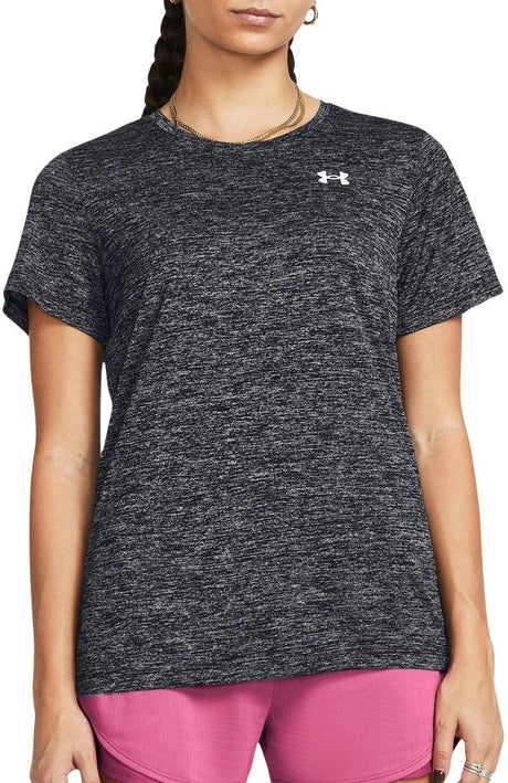 Under armour tech ssc - twist dames sportshirt - zwart - wit