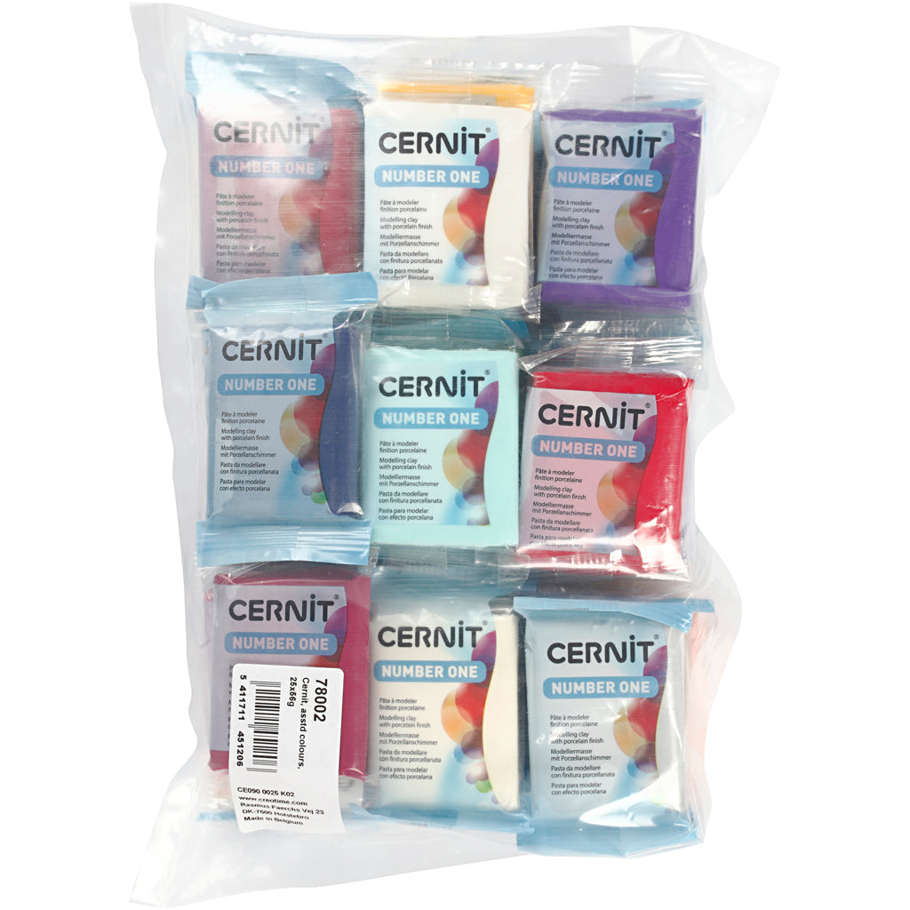 Cernit, Inhalt kann variieren, verschiedene Farben, 25x56 gr 1 Box