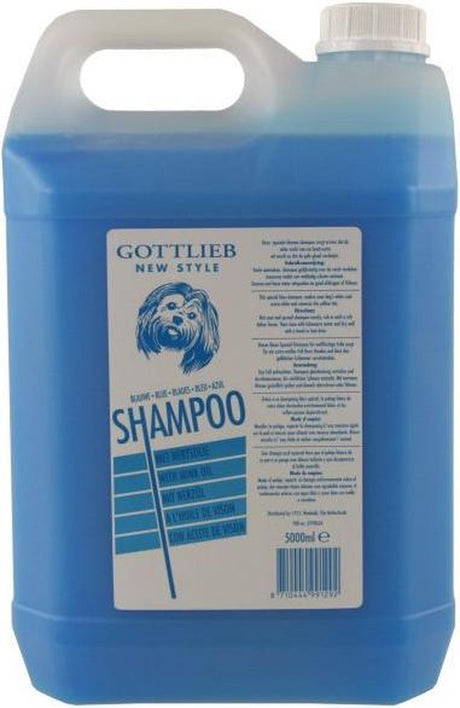 Gottlieb blaues Hundeshampoo – weißes Fell – 5 Liter