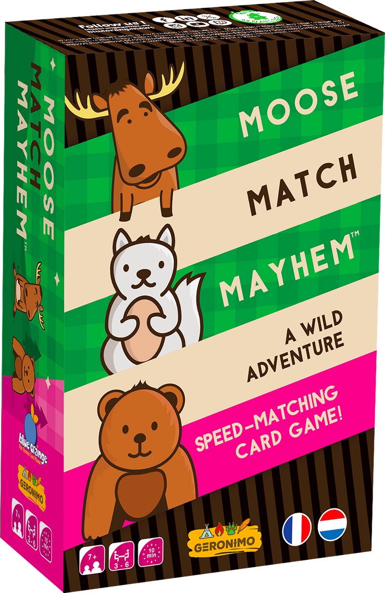 Geronimo games moose match mayhem - - partyspel - kaartspel - vanaf 7 jaar oud - van 3 tot 6 spelers