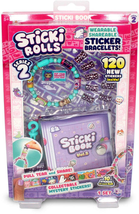 Jazwares Sticki-Buch und Armband mit 120 Aufklebern