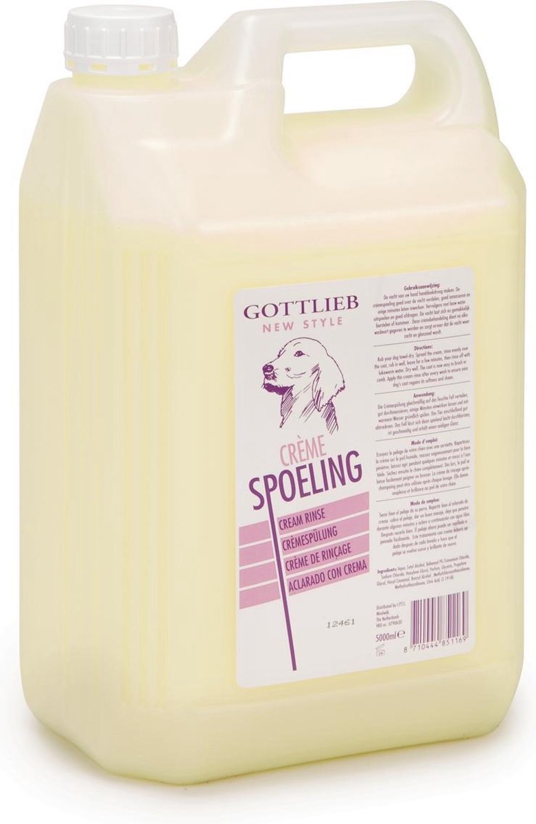 Gottlieb Cremespülung – Hundeshampoo – Hund – 5 Liter