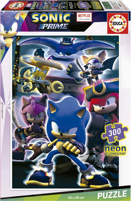 Educa - Puzzle - 300 Teile - Neon Sonic