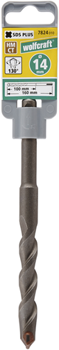 Wolfcraft Betonbohrer | Standard | ø14 x 160 mm | 1 Stück - 7824010