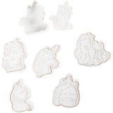 Creativ Company Ausstechformen mit Stempel, Einhorn, Größe 6-7,5 cm, weiß, 6 Stück 1 Box