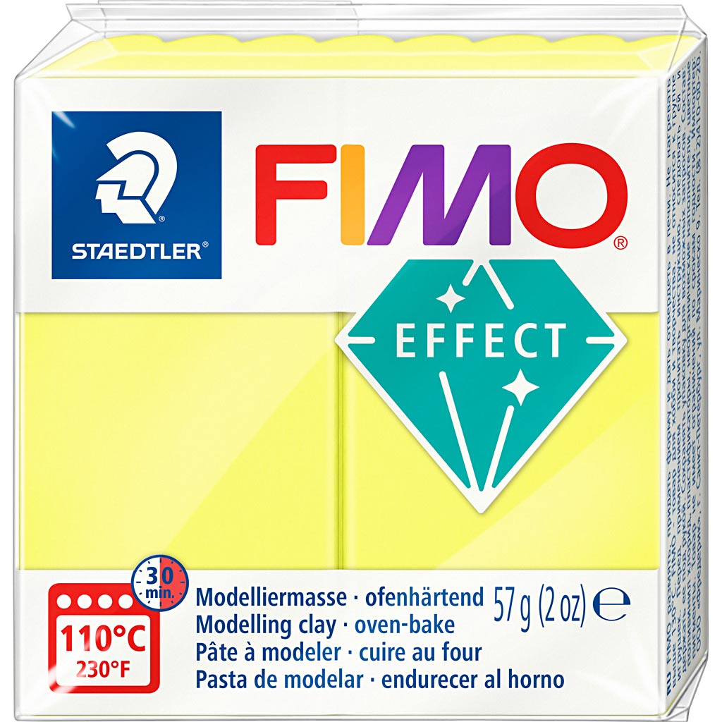 Fimo-Effekt-Modelliermasse neongelb, 57gr
