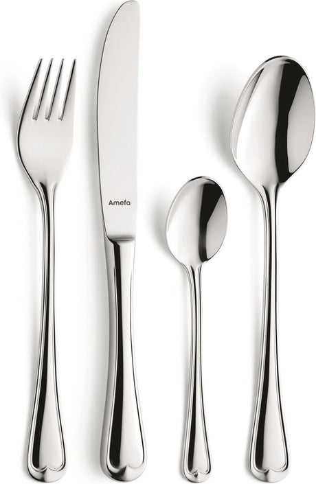 Amefa elegance - bestekset - 24-delig - 6 persoons - 18 10 - vaatwasmachinebestendig - zilverkleurig - 6 personen