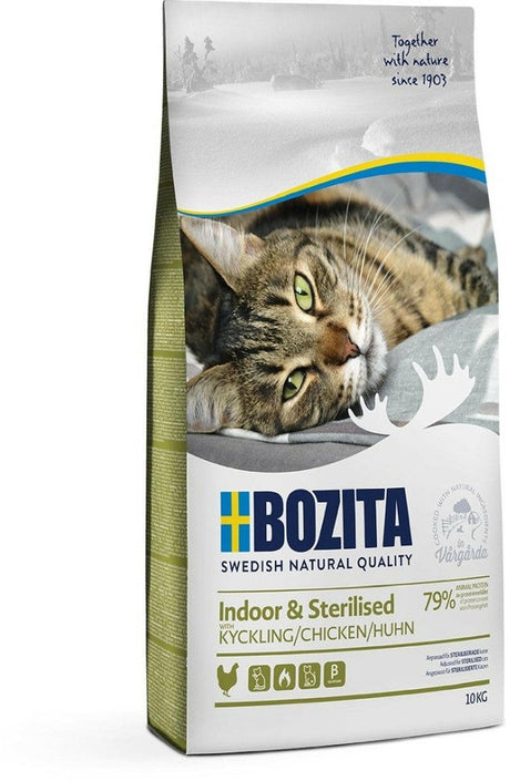 Bozita Indoor sterilisiert – Katzenfutter – Huhn – L-Carnitin – 10 kg