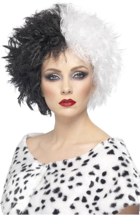 Vegaoo Cruella Damenperücke für Halloween – Faschingsperücke – Einheitsgröße