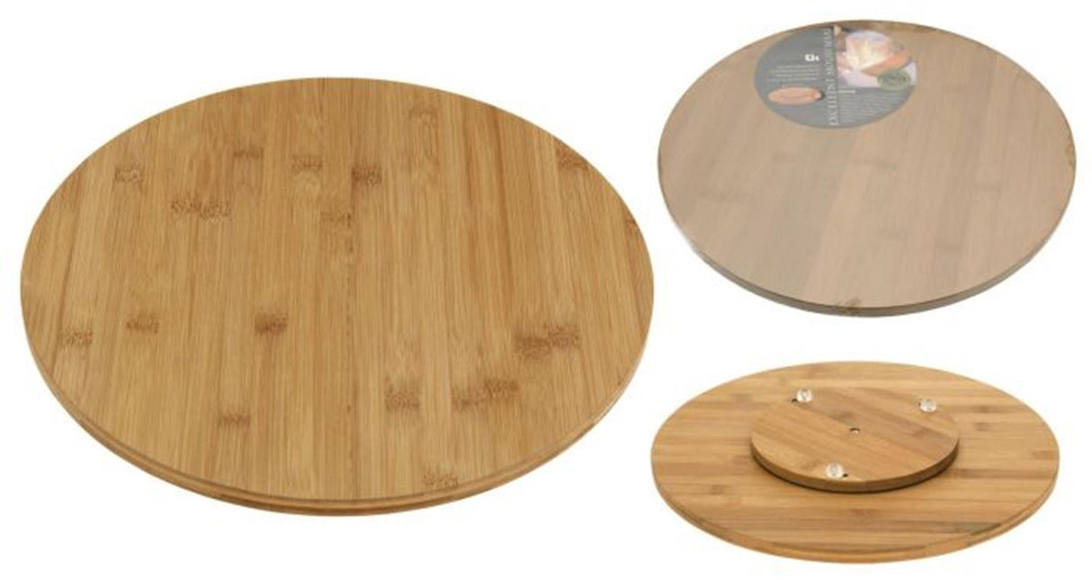 Excellent houseware kaasplank bamboe draaiend ø35cm