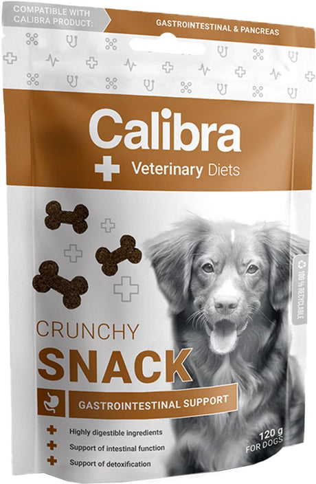 Calibra Dog Veterinary Diets – knuspriger Magen-Darm-Snack – 120 g