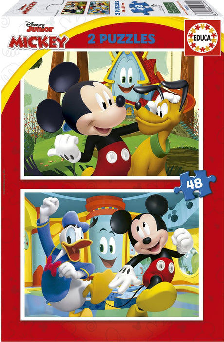 Educa - Puzzle - 2 x 48 Teile - Mickey und seine Freunde Disney