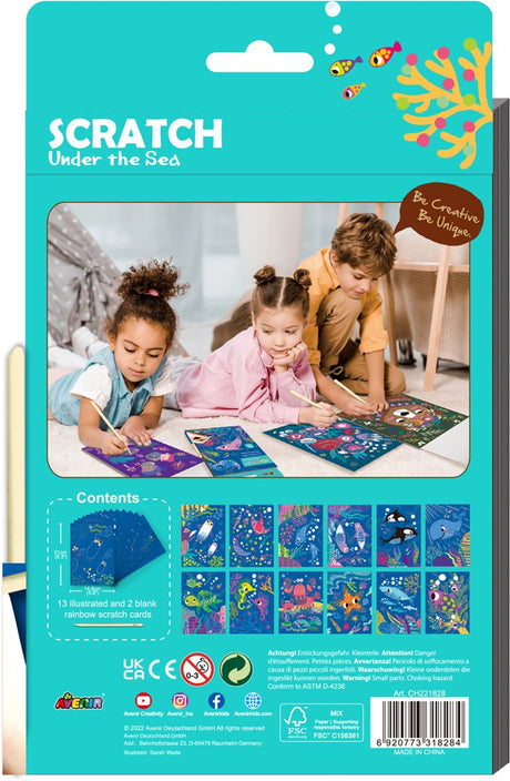 Avenir Rubbelbuch A5 – Meeresleben – 15 Seiten – kreatives Spielen – 5+