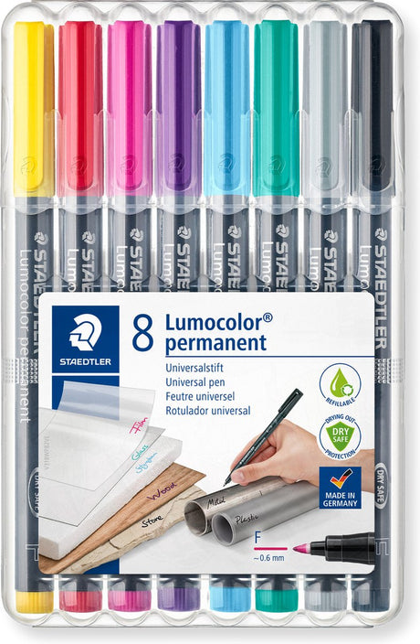 Staedtler Lumocolor Permanentstift F 318 - Box mit 8 Farben