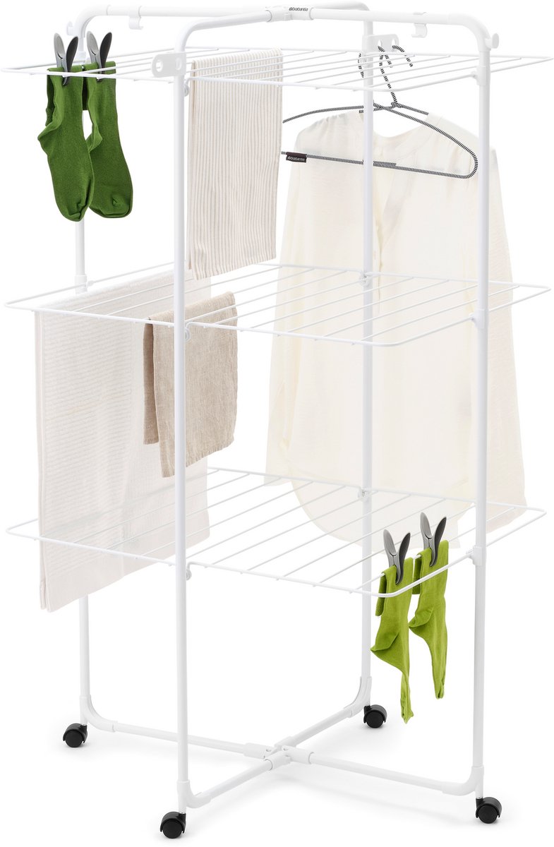 Brabantia Hangon Trockenturm – 23 m – klappbarer Wäscheständer – Weiß