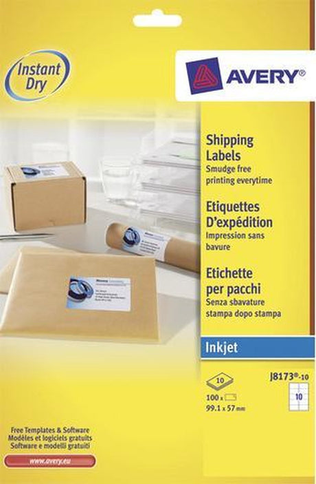 Avery Etiketten Inkjet 99,1 x 57 mm Papier weiß 100 Stück