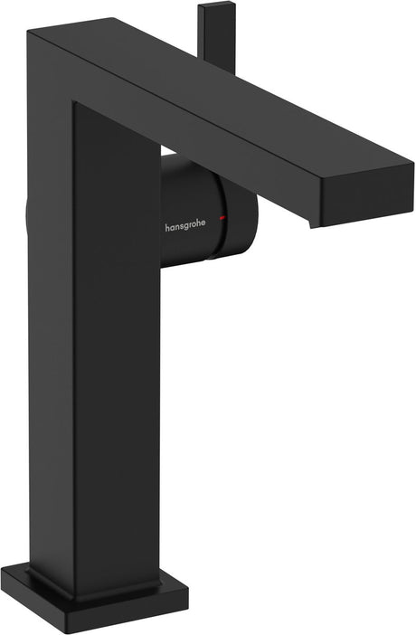 Hansgrohe tecturis e – Waschtischarmatur – Einhebelbedienung – Kaltstart energiesparend – ohne Ablaufgarnitur – 150 mm Größe – mattschwarz