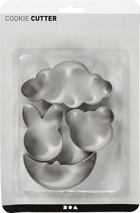 Creativ Company CC Ausstechformen Wolke, Hase, Bär, Marienkäfer, H: 10 cm
