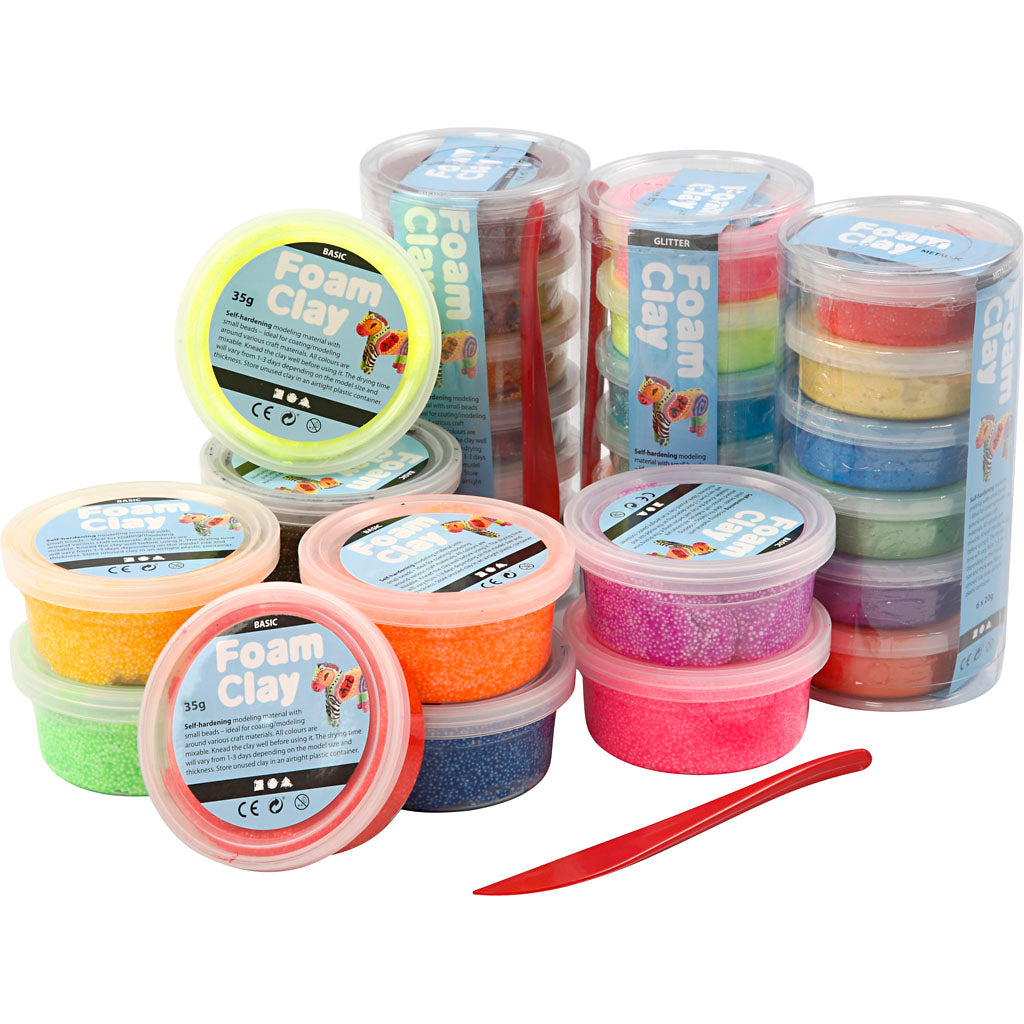 Foam Clay®, Glitzer, verschiedene Farben, 28 Boxen 1 Box