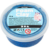 Foam Clay ®, Glitzer, blau, 35 gr 1 Box