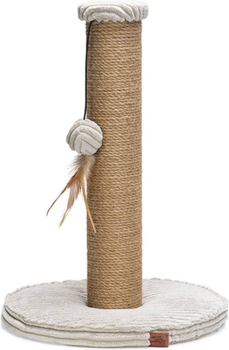 Designed by lotte krabpaal ribbed - incl speeltje - ribbed stof jute - lichtgrijs - 35x35x50 cm