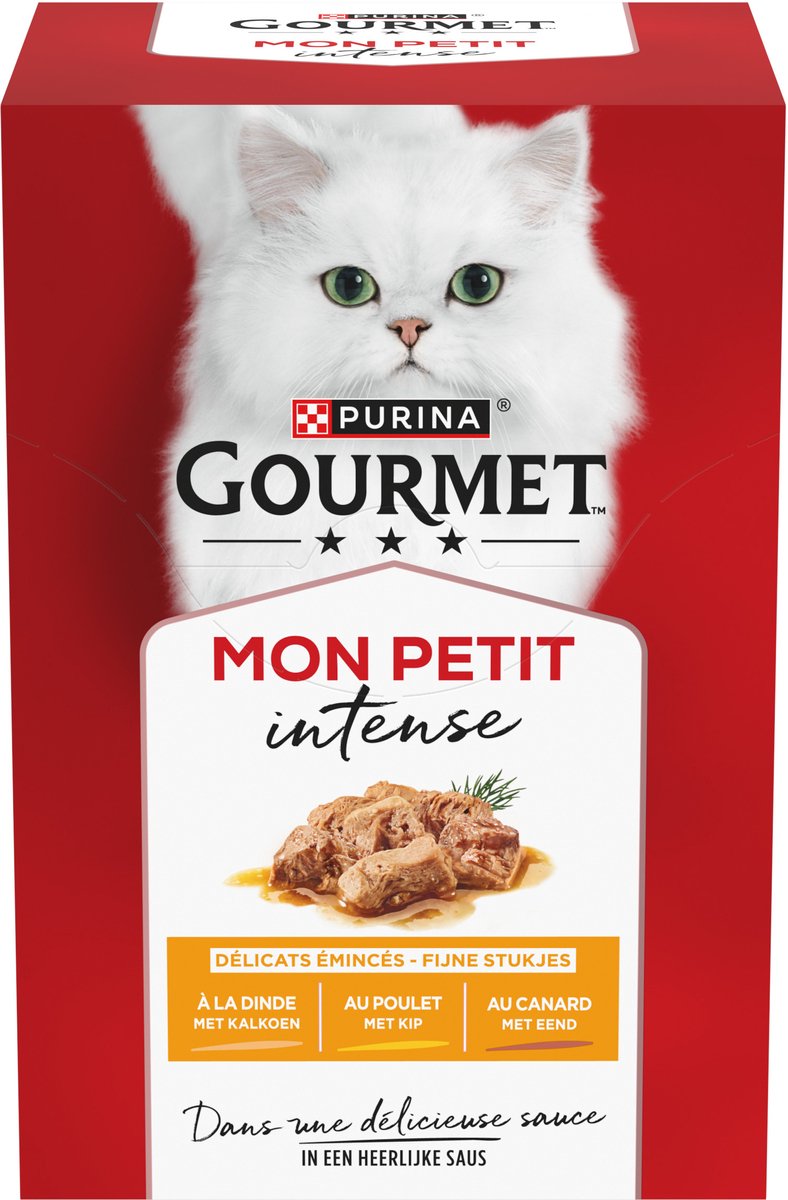 Gourmet Mon Petit Intense - Nassfutter für Katzen - Geflügel - 48 x 50 g