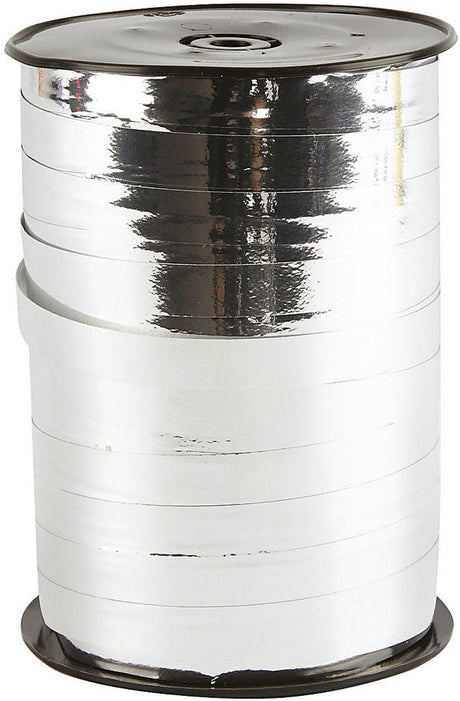 Creativ Company Kräuselband, B: 10 mm, silbermetallic, 250 m