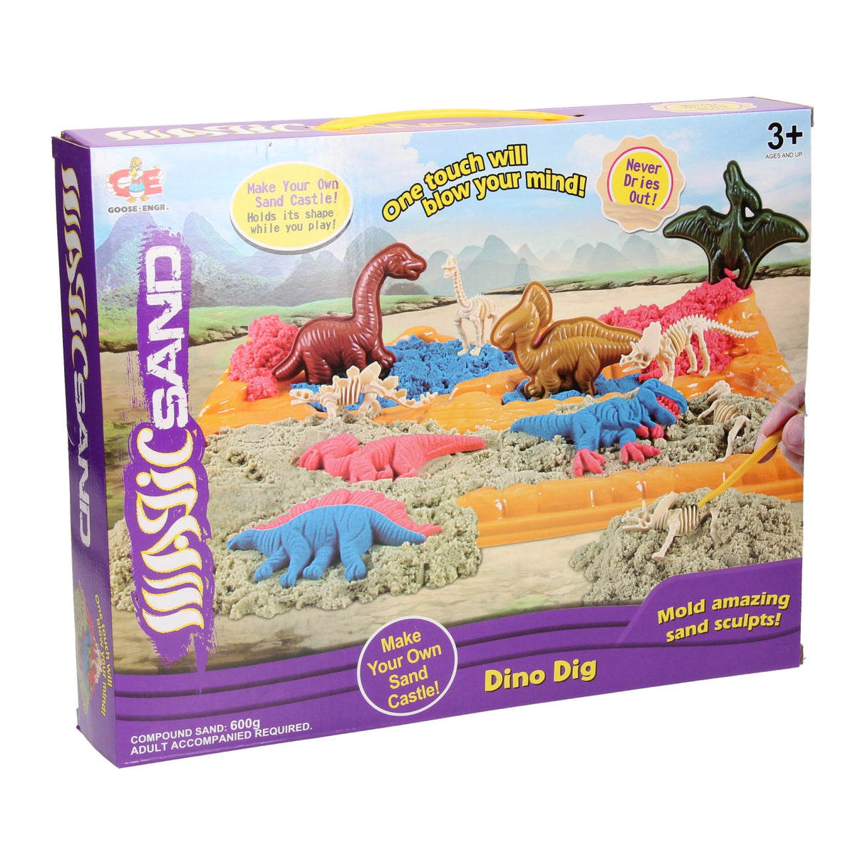 Spill Sand Set Groot Dinosaurus