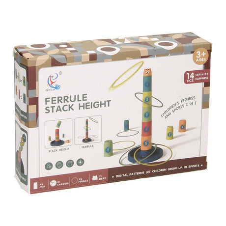 Stapelturm und Ringwurfspiel 2in1