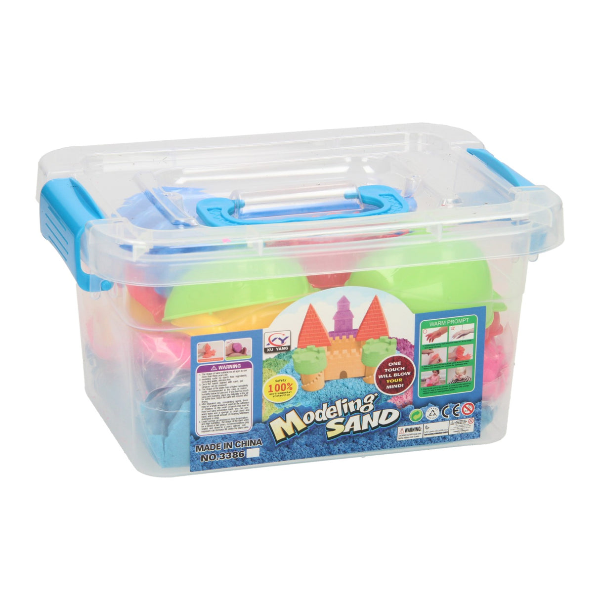 Play sand fruit in storage box