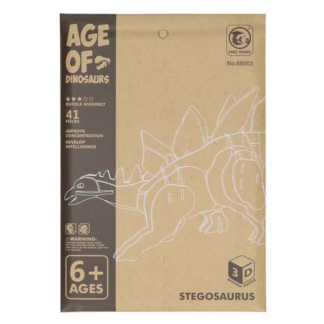 Holz-Dino-3D-Stegosaurus-Bausatz