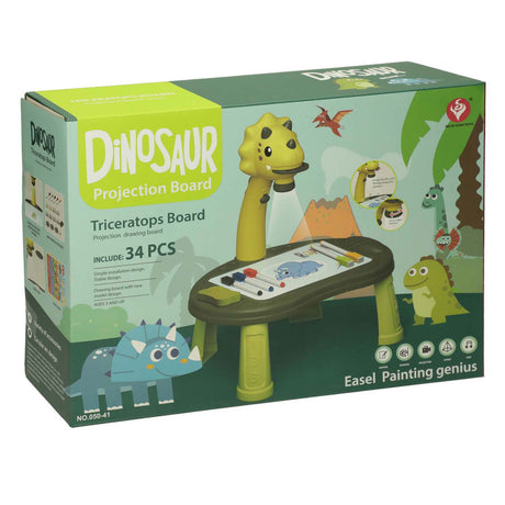 Zeichenprojektionstisch Dino, 34-tlg.