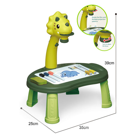 Zeichenprojektionstisch Dino, 34-tlg.