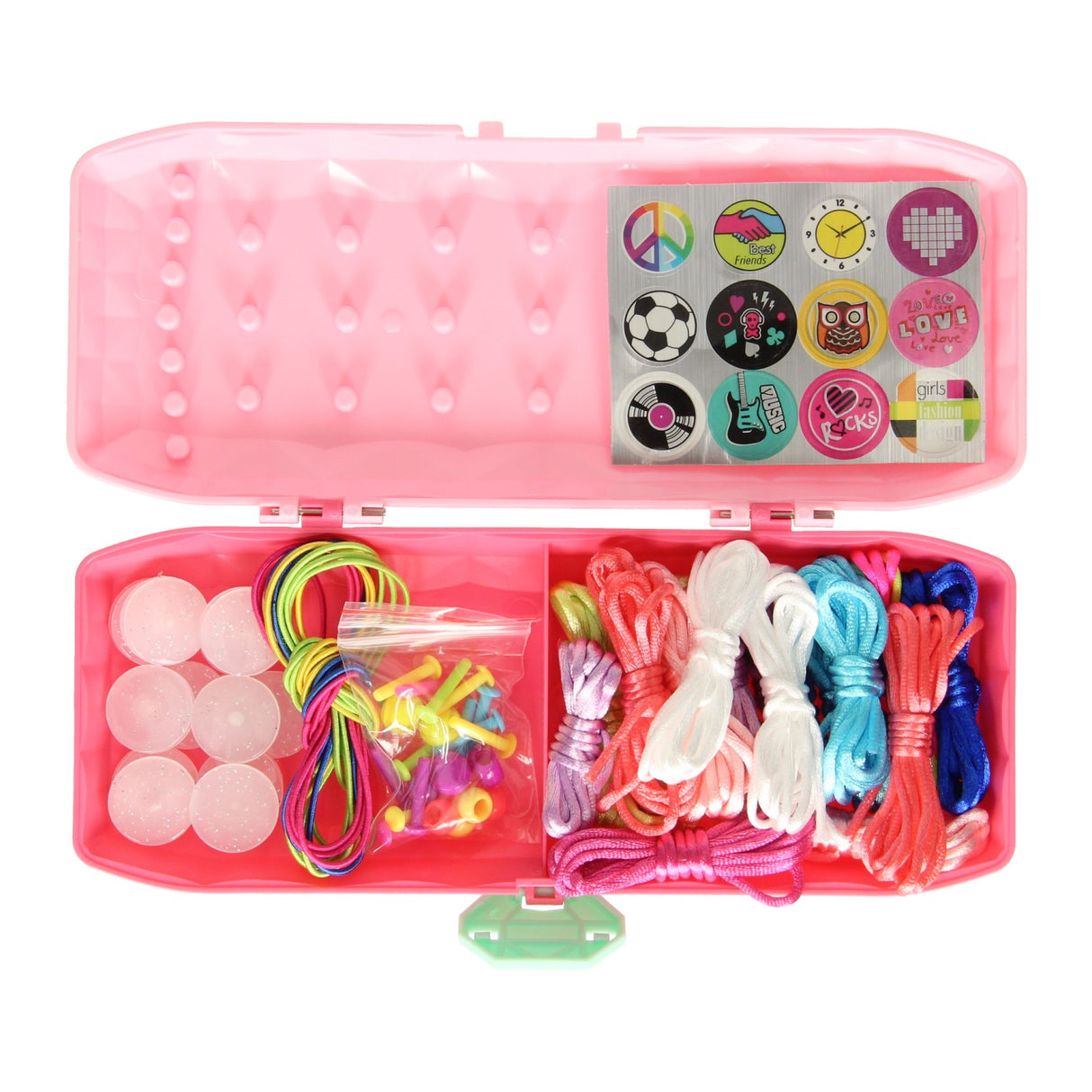 Lobbes Spielzeug z. B. Lobbes Armbänder Flechtset rosa – kreatives Spielzeug für Kinder.