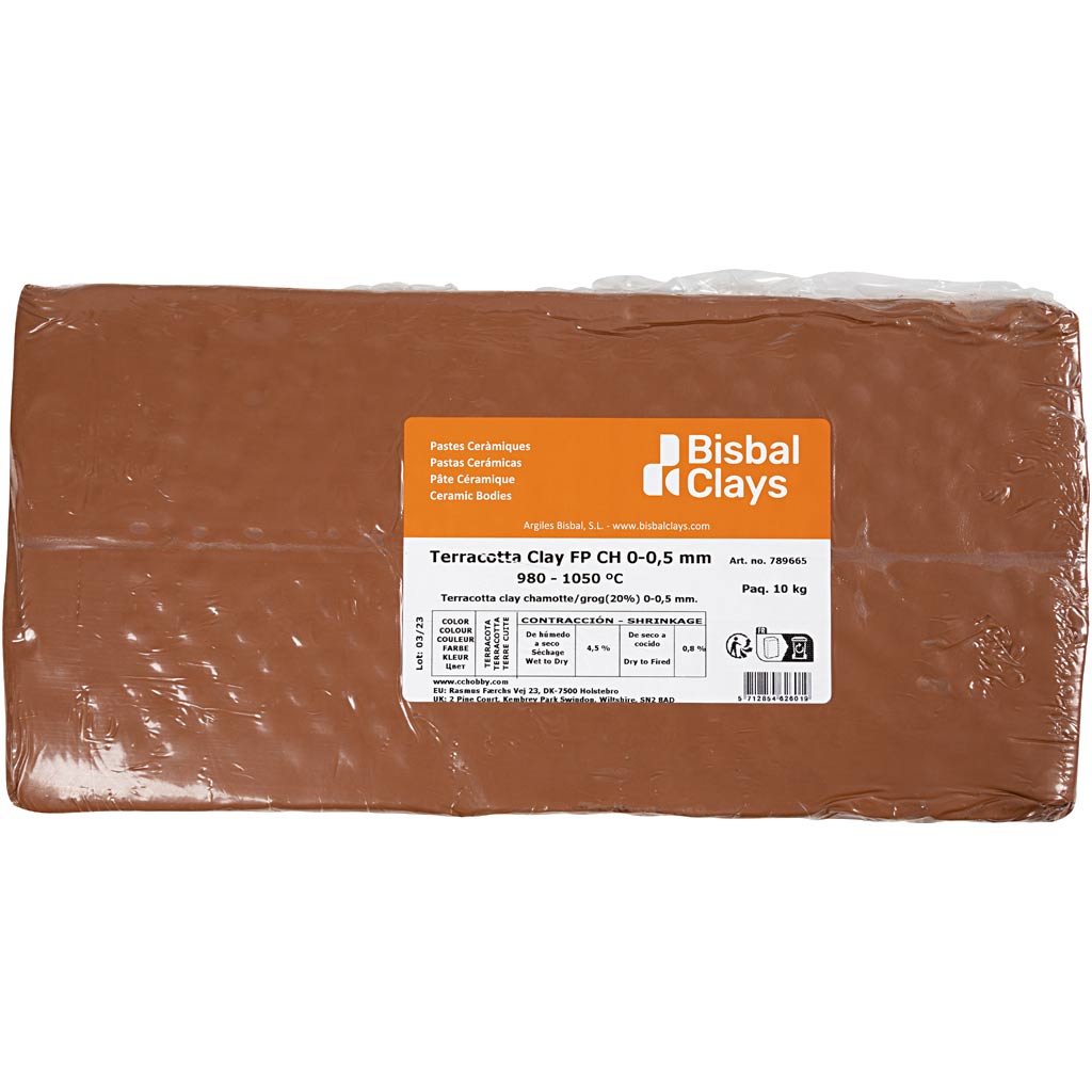 Kreativfirma Red Clay mit Chamotte, 10 kg