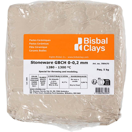 Steinzeugton, cremefarben, 5 kg 1 Karton