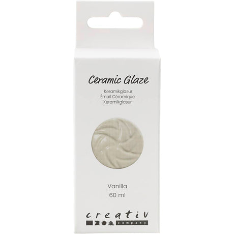 Creativ Company Keramikglasur, 984-1101 °C, deckend, Vanille, 60 ml 1 Flasche