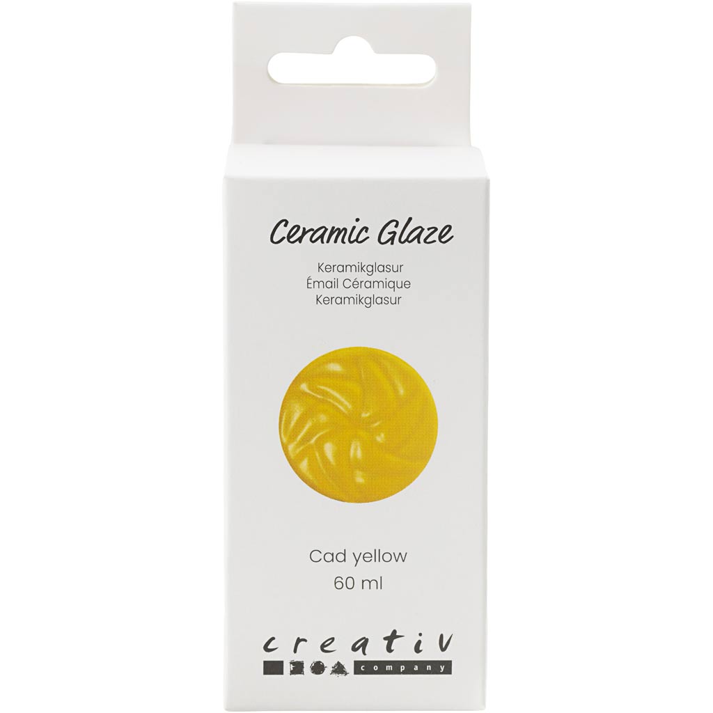 Creativ Company Keramikglasur 984-1101 C deckend, Cad-Gelb – 60 ml