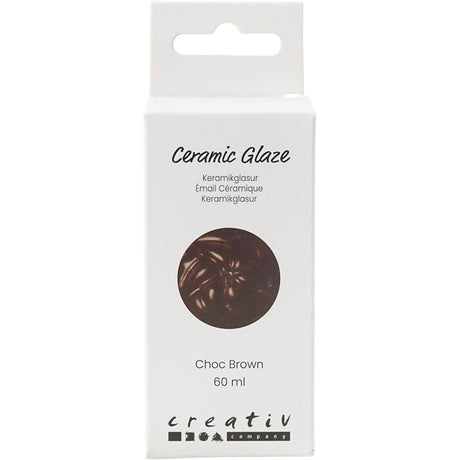 Creativ Company Keramikglasur, 984-1101 °C, deckend, schokoladenbraun, 60 ml 1 Flasche