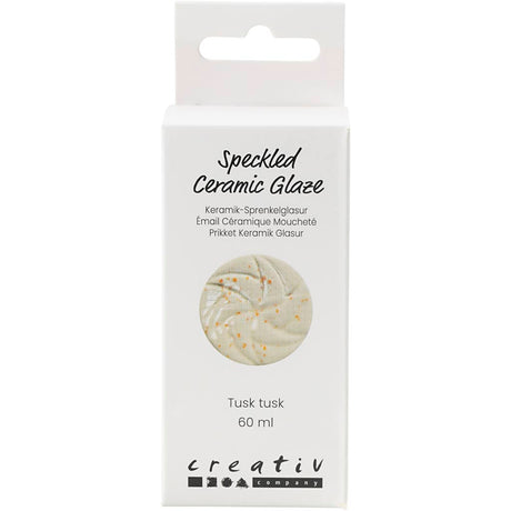 Creativ Company gesprenkelte Keramikglasur, 999–1060 °C, undurchsichtig, Tusk Tusk, 60 ml, 1 Flasche
