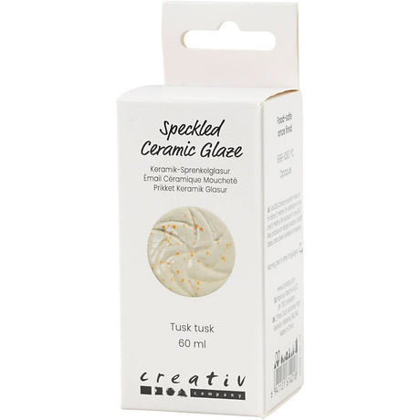 Creativ Company gesprenkelte Keramikglasur, 999–1060 °C, undurchsichtig, Tusk Tusk, 60 ml, 1 Flasche