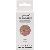 Creativ Company gesprenkelte Keramikglasur, 999–1060 °C, undurchsichtig, pinkfarben, 60 ml, 1 Flasche