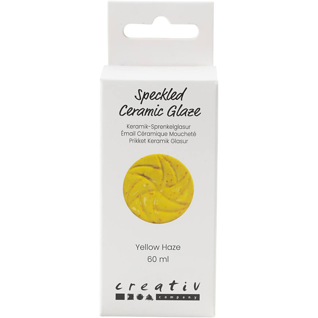 Creativ Company gesprenkelte Keramikglasur, 999-1060 °C, undurchsichtig, gelber Schleier, 60 ml 1 Flasche