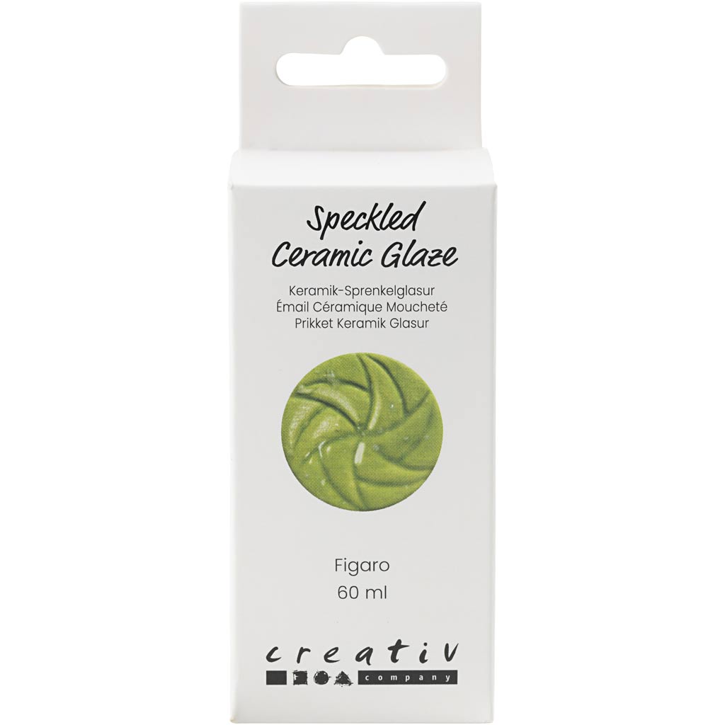 Creativ Company gesprenkelte Keramikglasur, 999-1060 °C, undurchsichtig, Figaro, 60 ml 1 Flasche